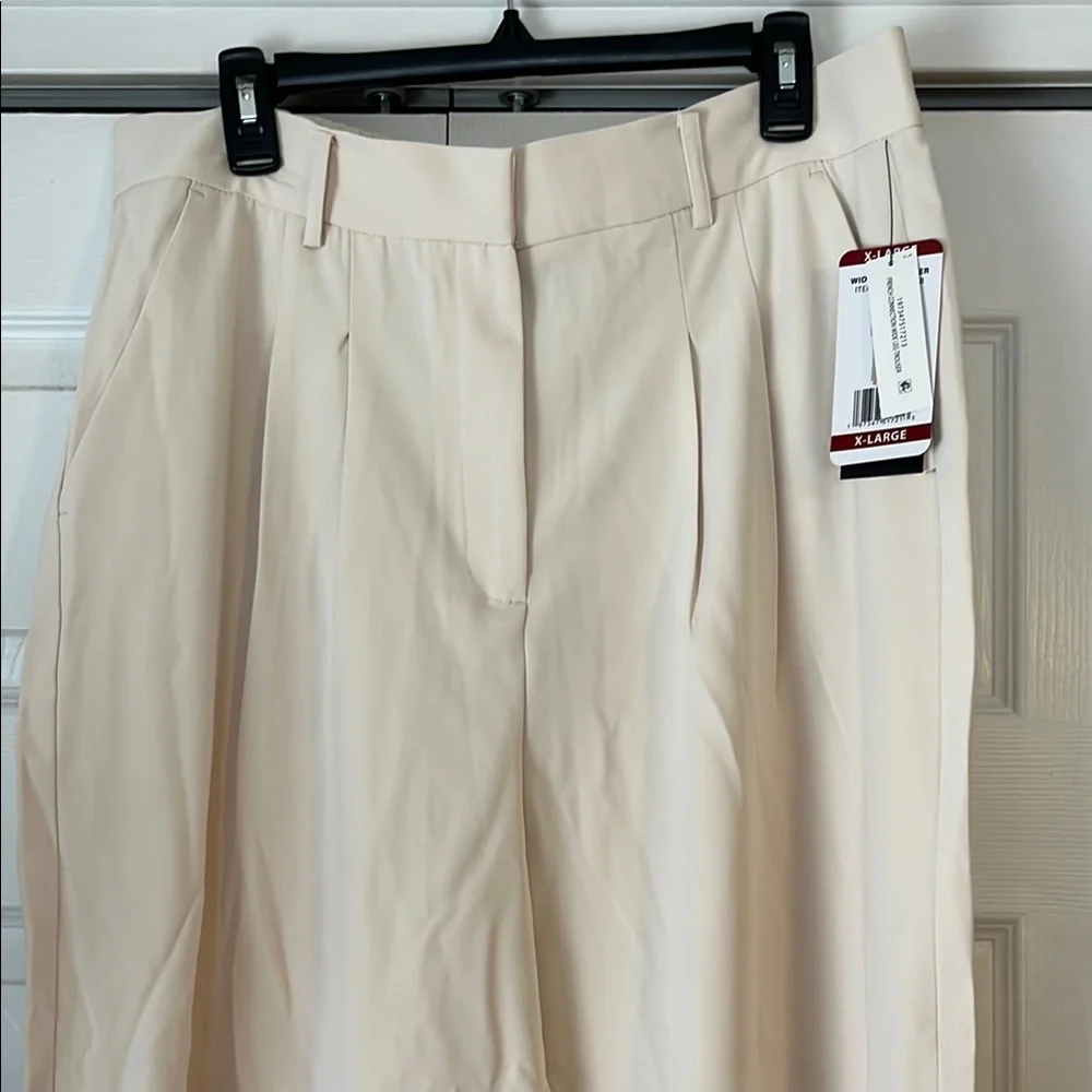 NWT,French Connection, XL, Cream Tailored Wide Leg Trousers - Picture 2 of 5